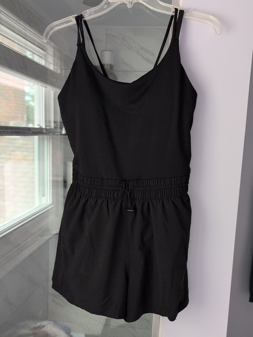 Avia Black Women's Athletic Shorts Romper